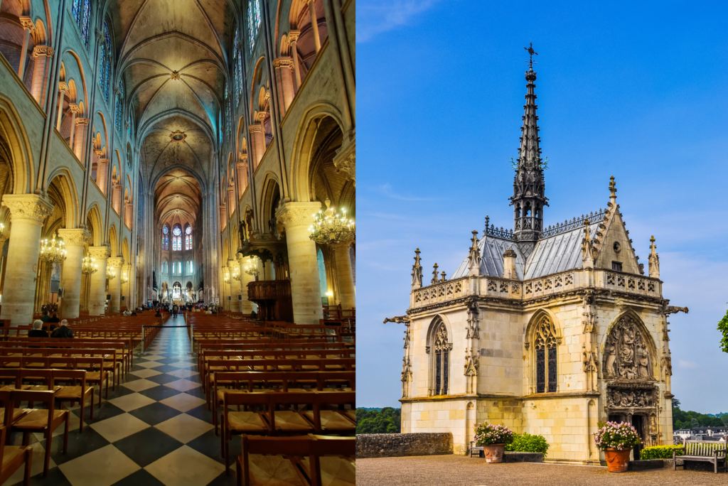 Admire the Stained Glass Splendor of Sainte-Chapelle in Paris. Sunlight dances through intricate windows, casting vibrant hues and illuminating the Gothic masterpiece's awe-inspiring beauty.