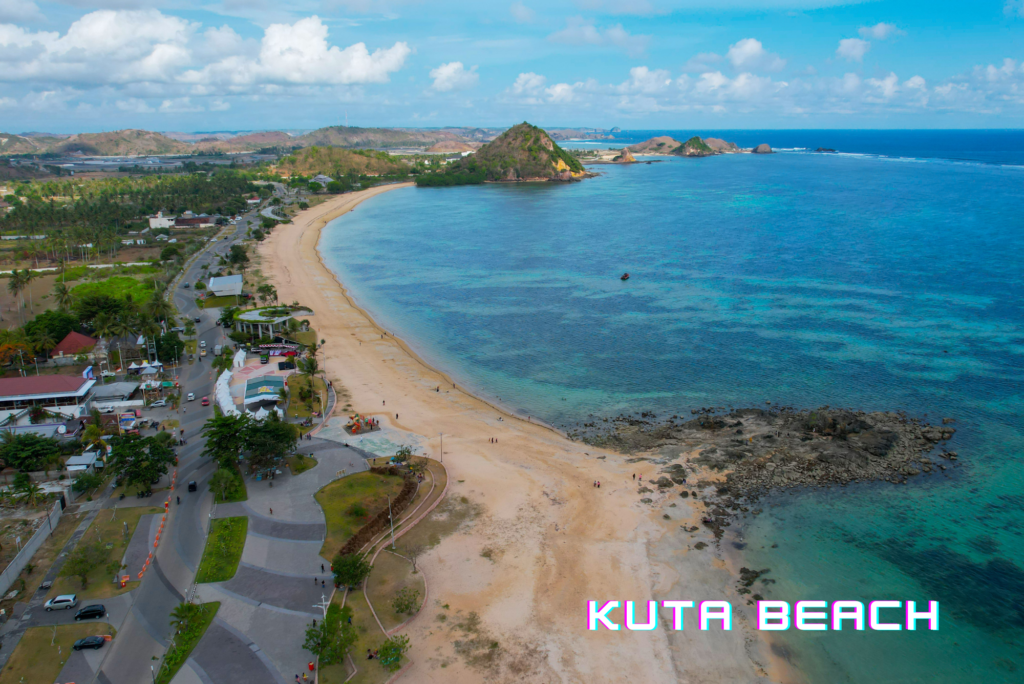 "Vibrant energy meets golden shores at Kuta Beach, a haven for surf enthusiasts and sunseekers alike in Bali's tropical paradise."